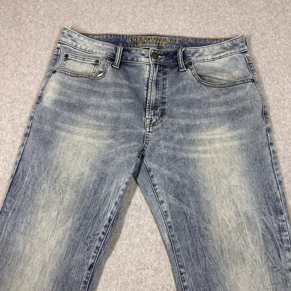 American Eagle‎ Extreme Flex Original Straight Men's 34x30 Light Wash Great fade